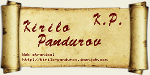 Kirilo Pandurov vizit kartica